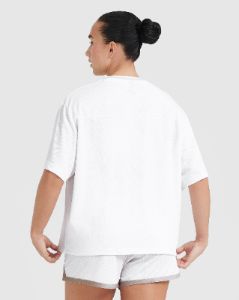 Varsity V-Neck Short Sleeve T-Shirt | White sold by Oner Active
