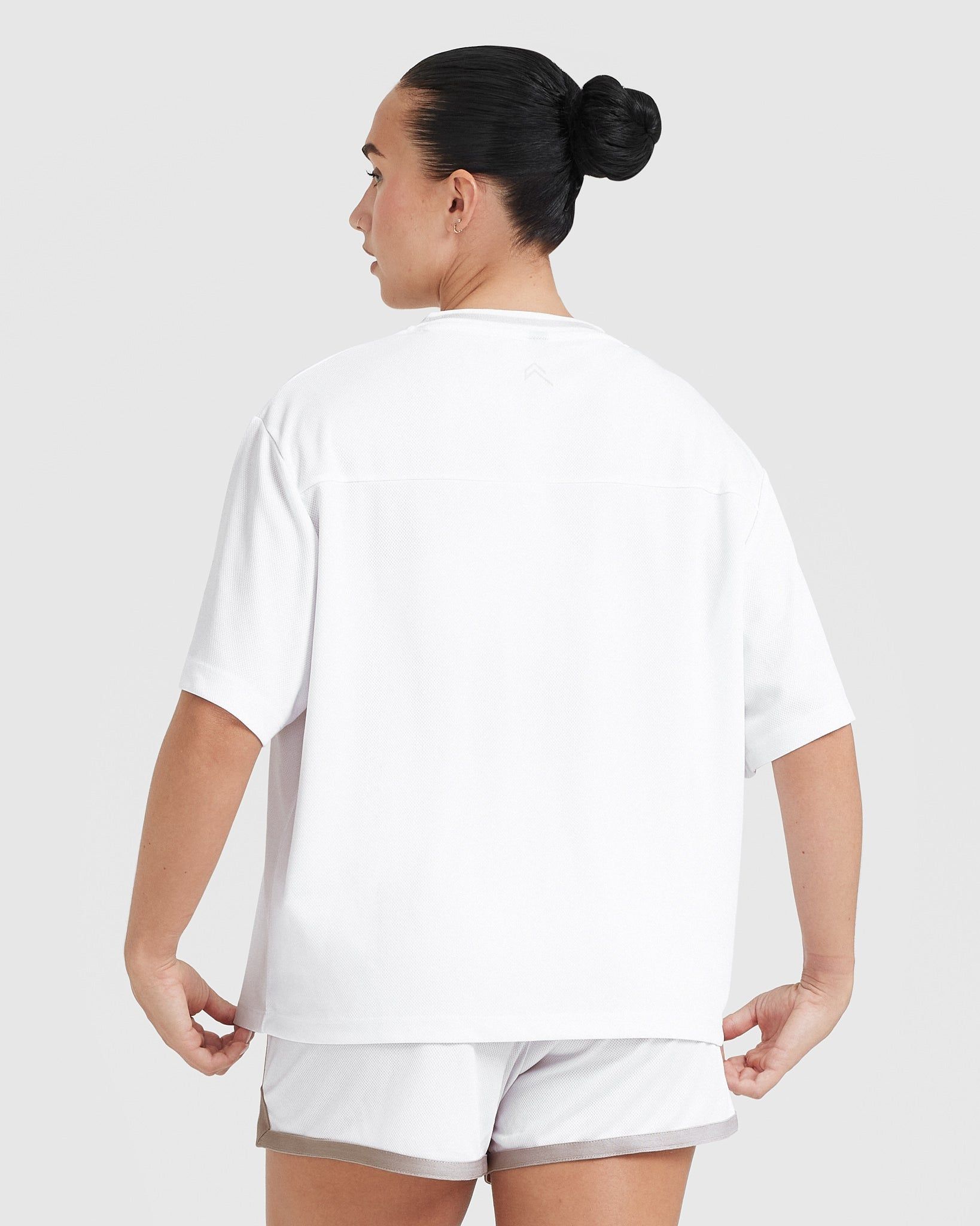 Varsity V-Neck Short Sleeve T-Shirt | White sold by Oner Active product image thumbnail 2