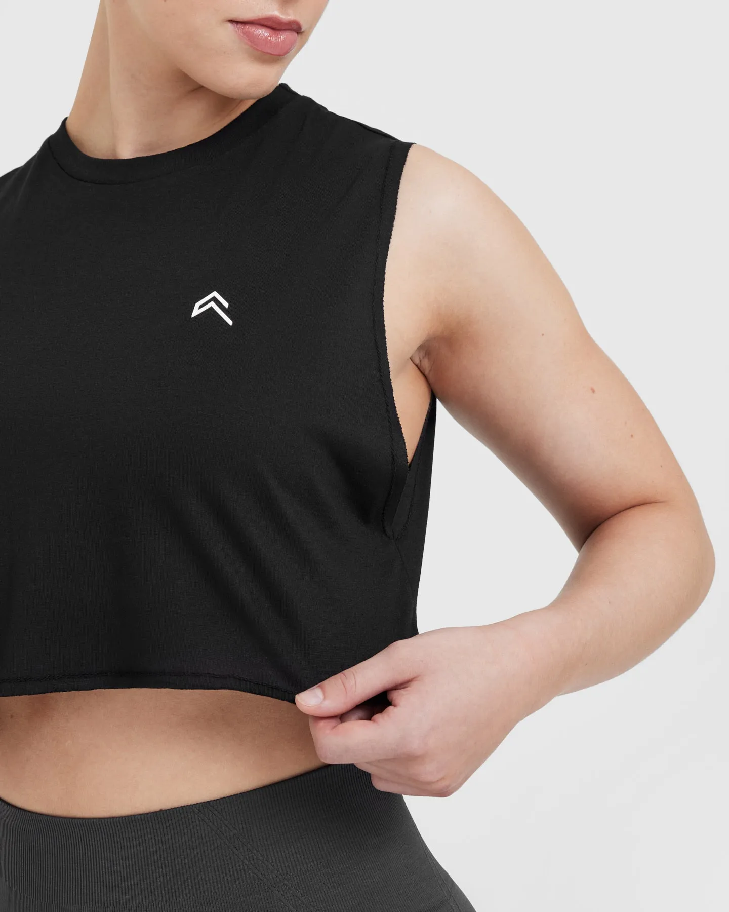 Go To Muscle Crop Vest | Black sold by Oner Active product image thumbnail 5