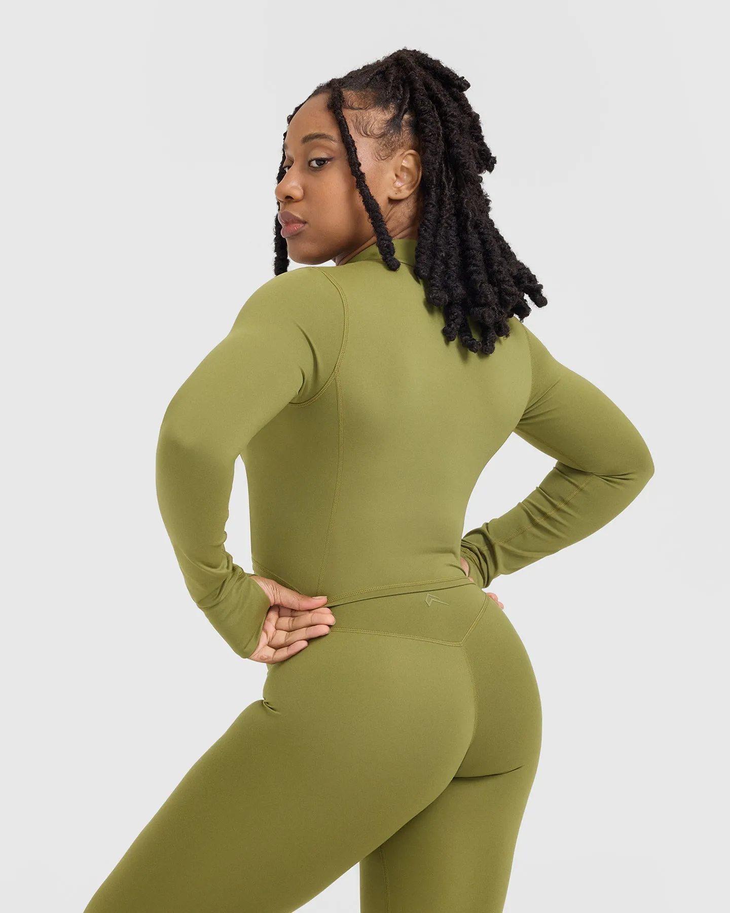Timeless Crop Jacket | Olive Green sold by Oner Active product image thumbnail 2