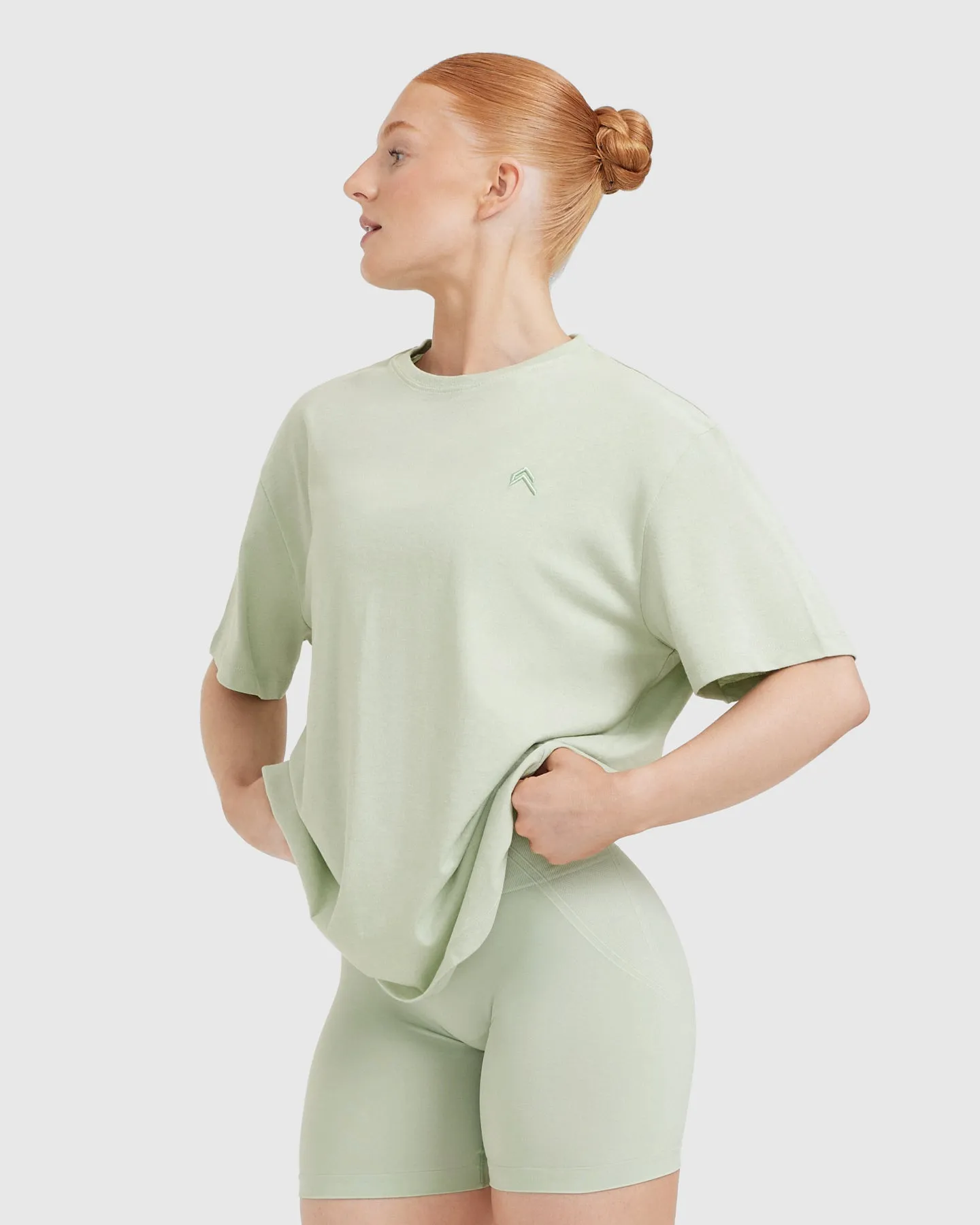 Classic Oversized Lightweight T-Shirt | Tea Green sold by Oner Active product image thumbnail 3