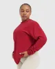 Classic Mirror Graphic Oversized Long Sleeve Top | Washed Red Wine sold by Oner Active