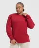 Classic Mirror Graphic Oversized Long Sleeve Top | Washed Red Wine sold by Oner Active