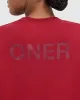 Classic Mirror Graphic Oversized Long Sleeve Top | Washed Red Wine sold by Oner Active