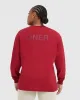 Classic Mirror Graphic Oversized Long Sleeve Top | Washed Red Wine sold by Oner Active