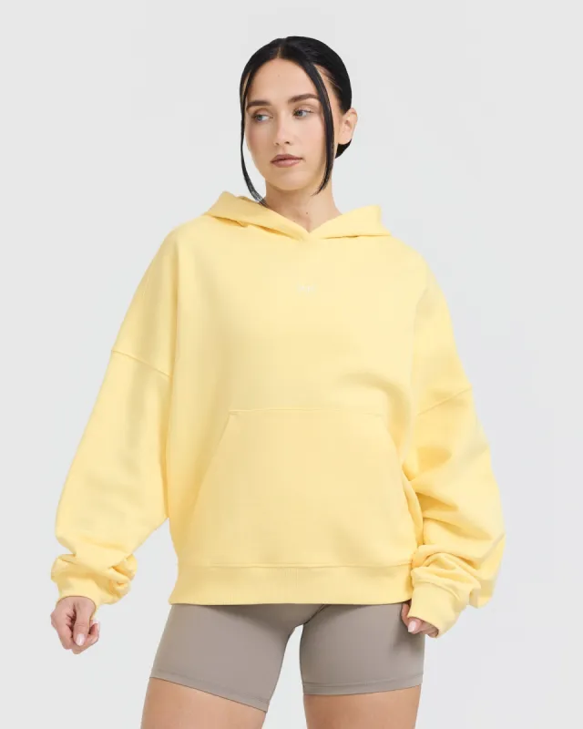 Raising the Bar Graphic Unisex Oversized Hoodie | Sherbert Yellow made by Oner Active