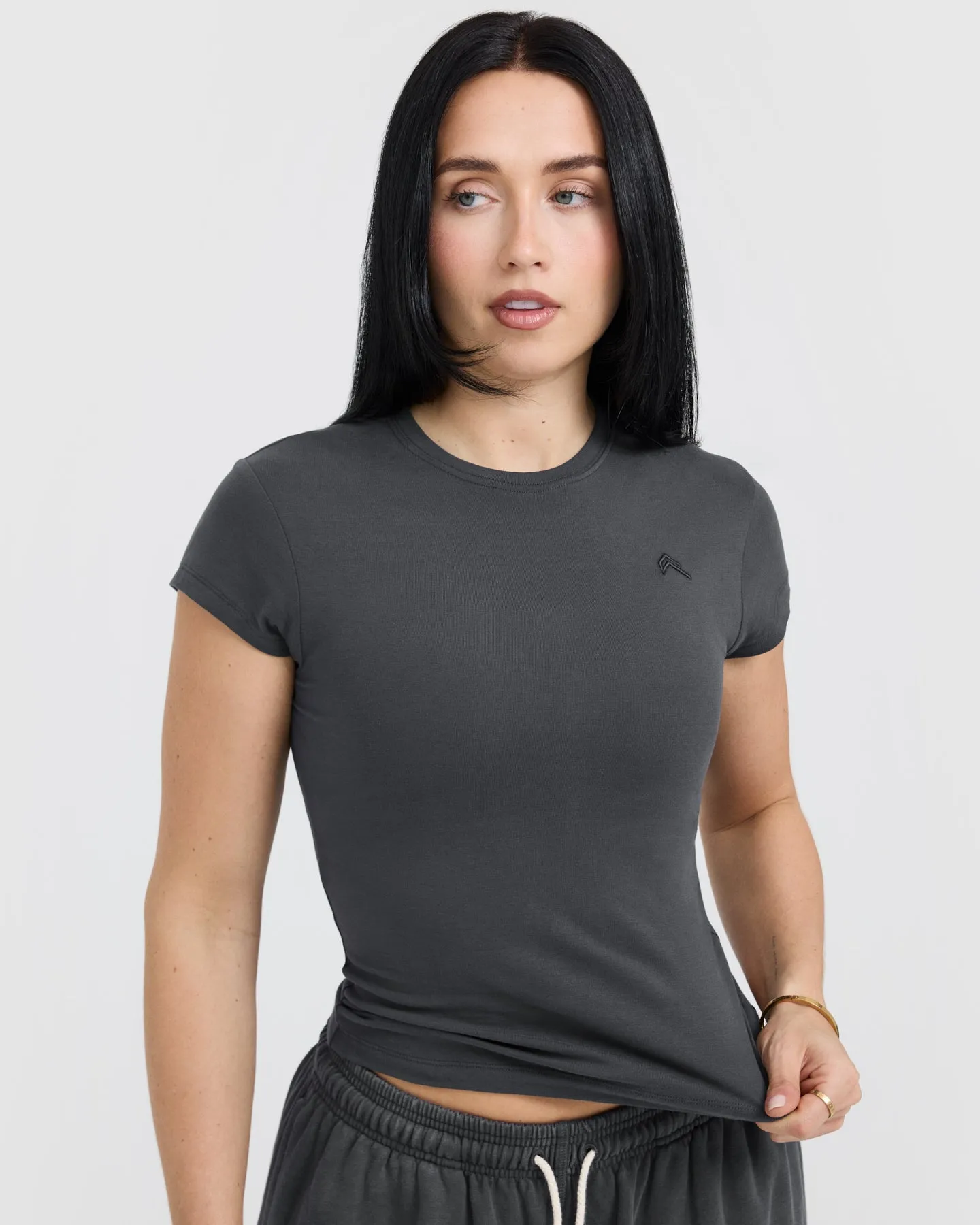 Cotton Icon Mid T-Shirt | Coal sold by Oner Active product image thumbnail 4