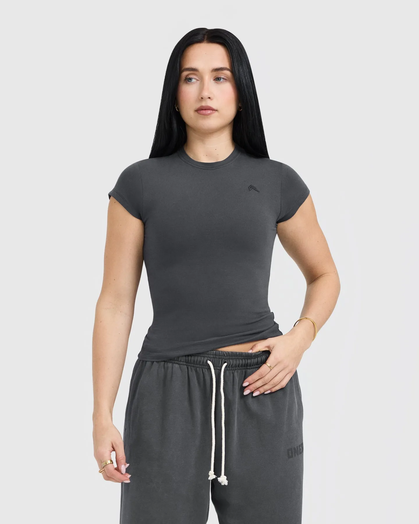 Cotton Icon Mid T-Shirt | Coal sold by Oner Active