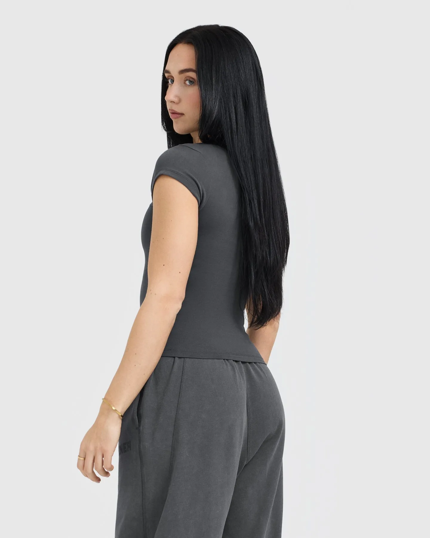 Cotton Icon Mid T-Shirt | Coal sold by Oner Active product image thumbnail 2