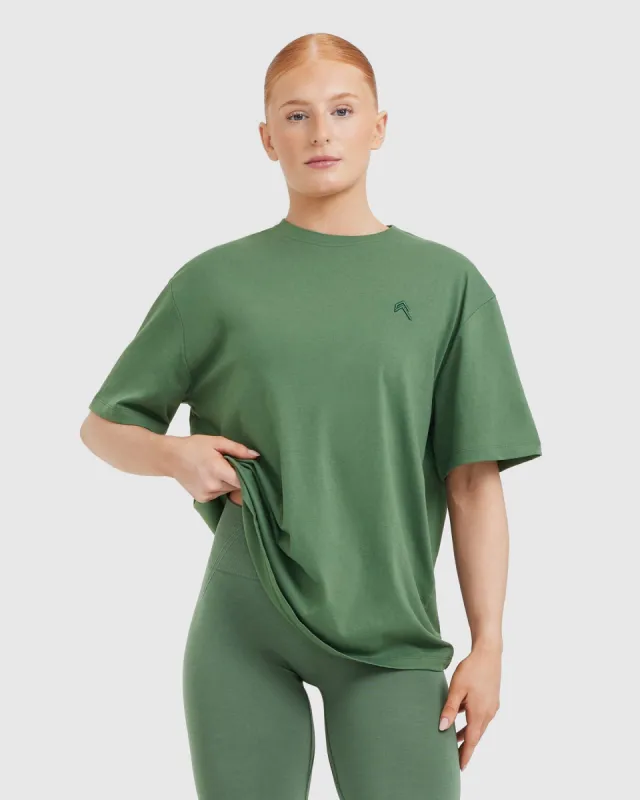 Classic Oversized Lightweight T-Shirt | Forest Green sold by Oner Active