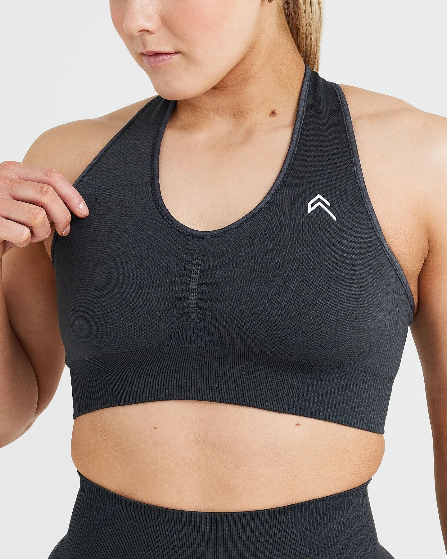 Classic Seamless 2.0 V-Neck Bralette | Coal Marl sold by Oner Active product image thumbnail 4