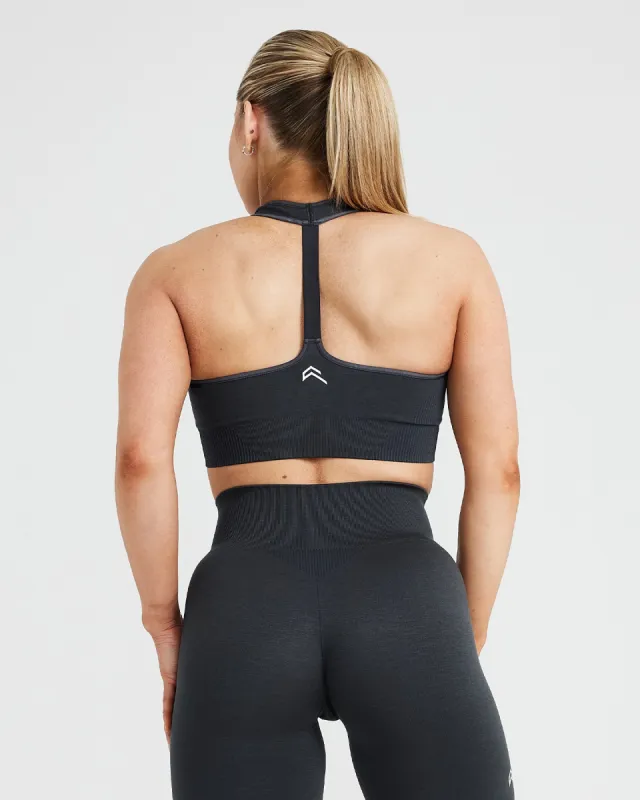 Classic Seamless 2.0 V-Neck Bralette | Coal Marl sold by Oner Active