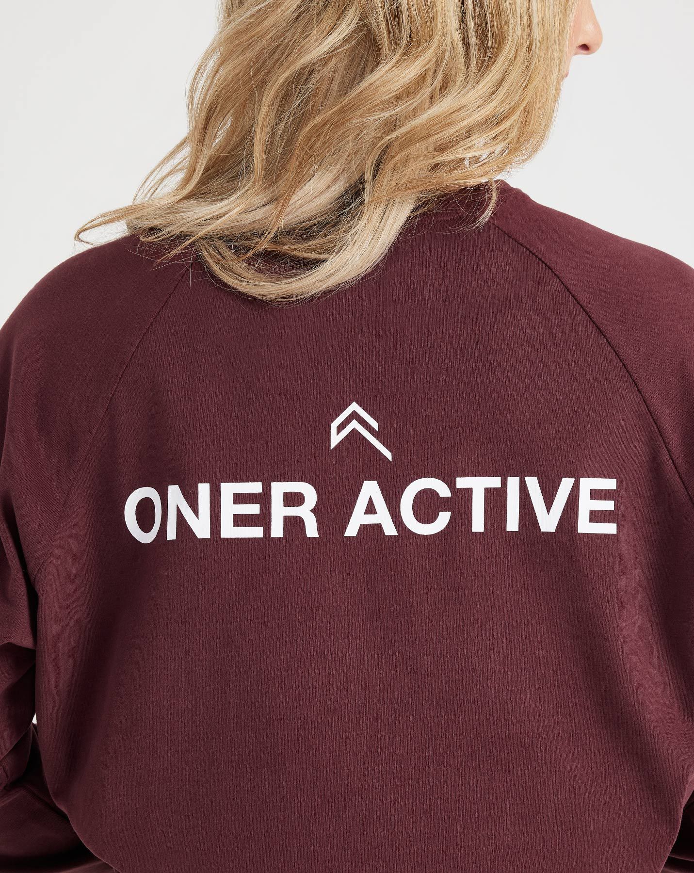 Graphic Oversized Long Sleeve Tee | Washed Rosewood sold by Oner Active product image thumbnail 5