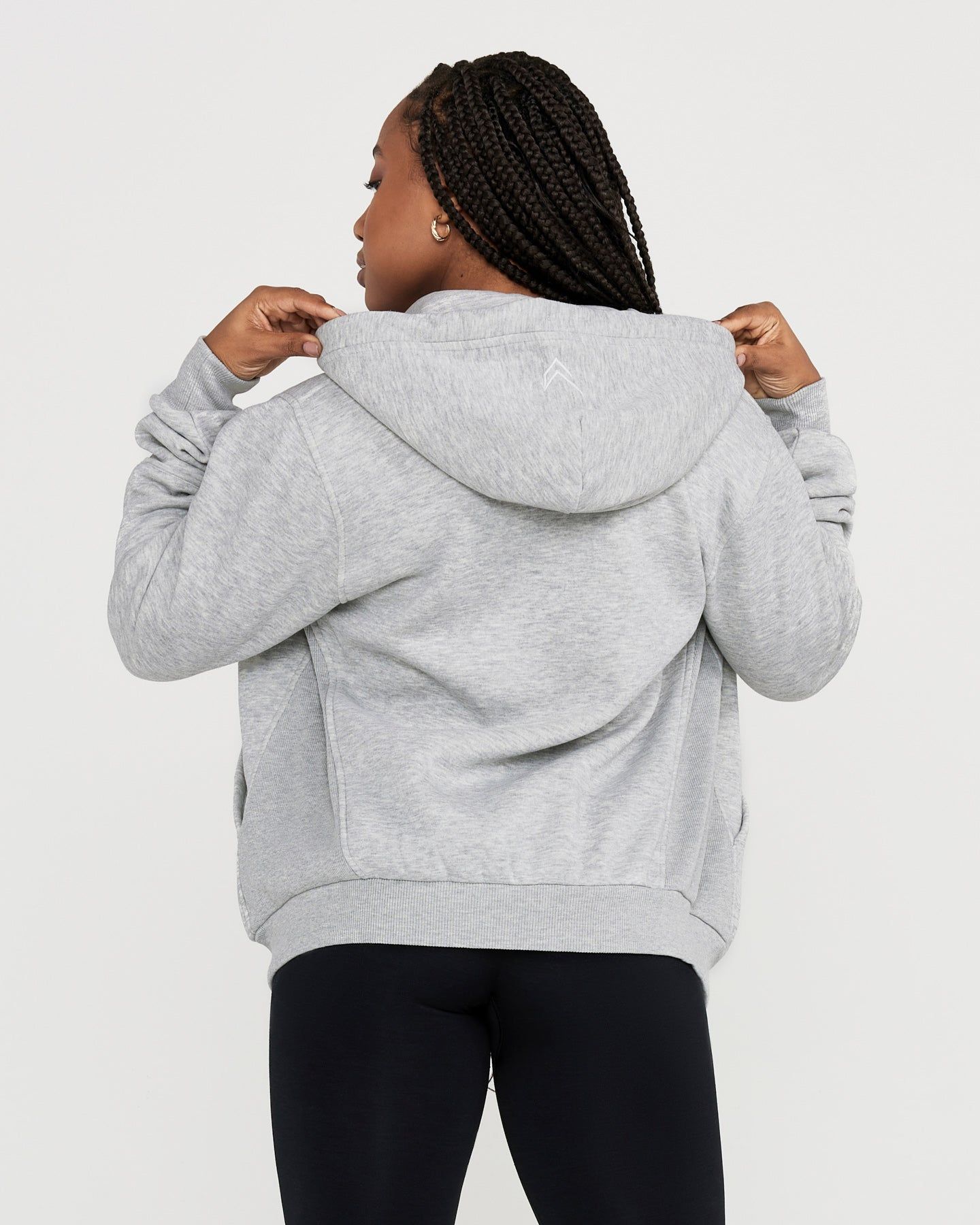 Classic Lounge Oversized Zip Through Hoodie | Silver Grey Marl sold by Oner Active product image thumbnail 2