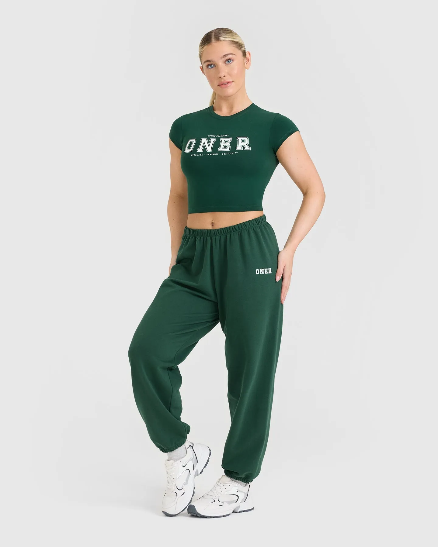 Lightweight Joggers with Printed Logo | Racing Green sold by Oner Active product image thumbnail 3