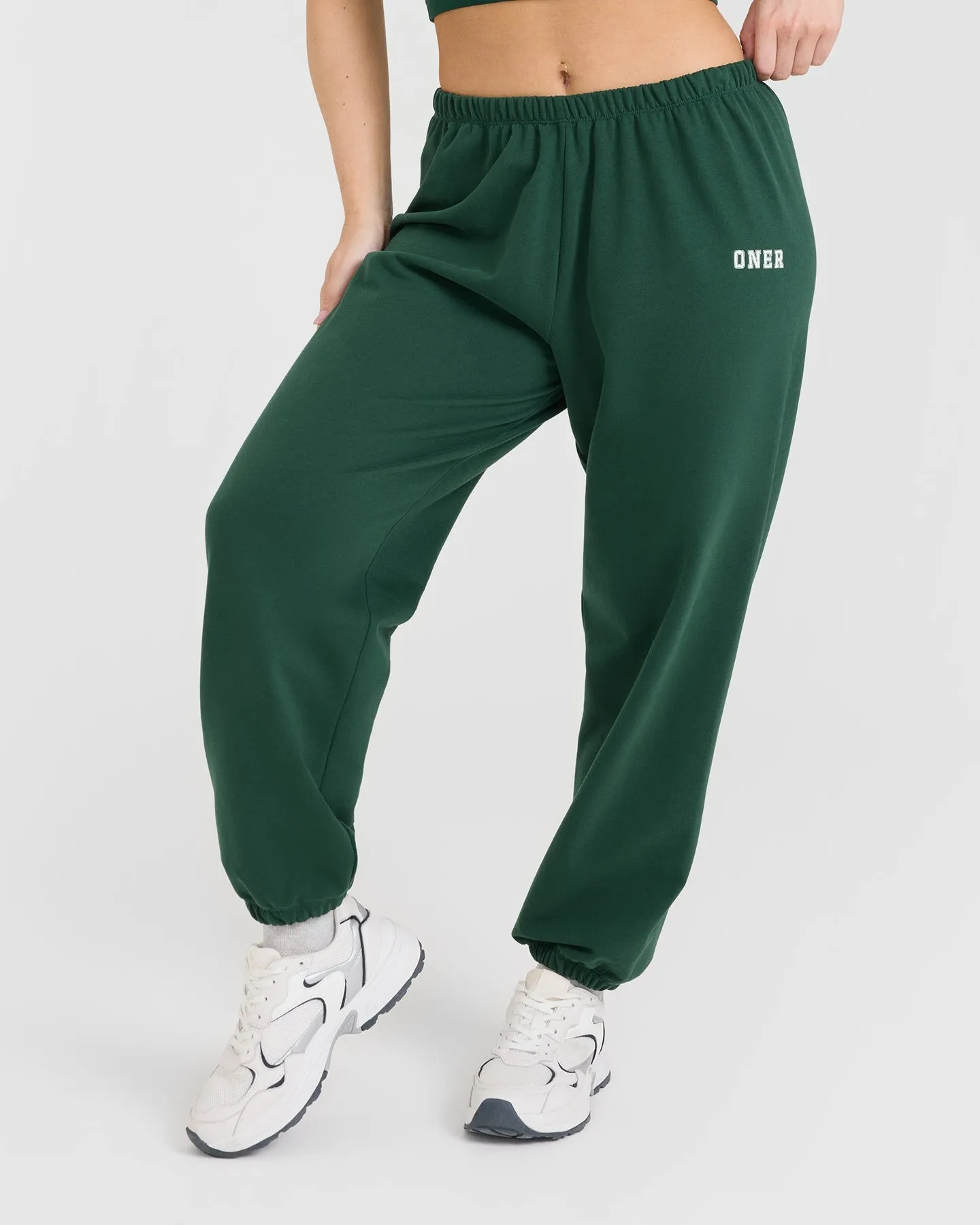 Lightweight Joggers with Printed Logo | Racing Green sold by Oner Active