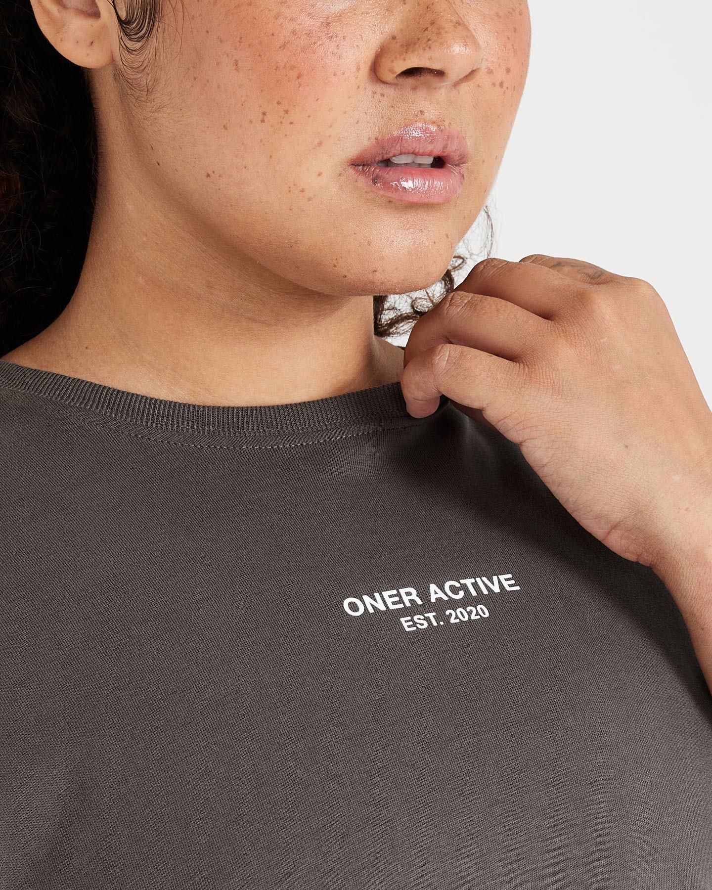 Graphic Oversized Short Sleeve Tee | Deep Taupe sold by Oner Active product image thumbnail 4