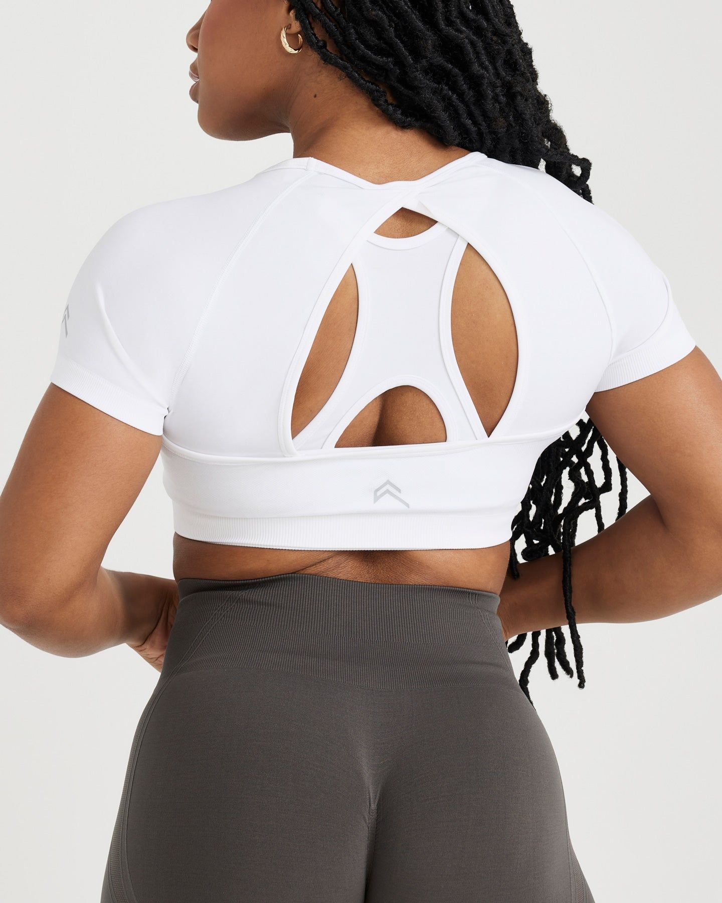 Effortless Seamless Short Sleeve Crop Top | White sold by Oner Active product image thumbnail 5