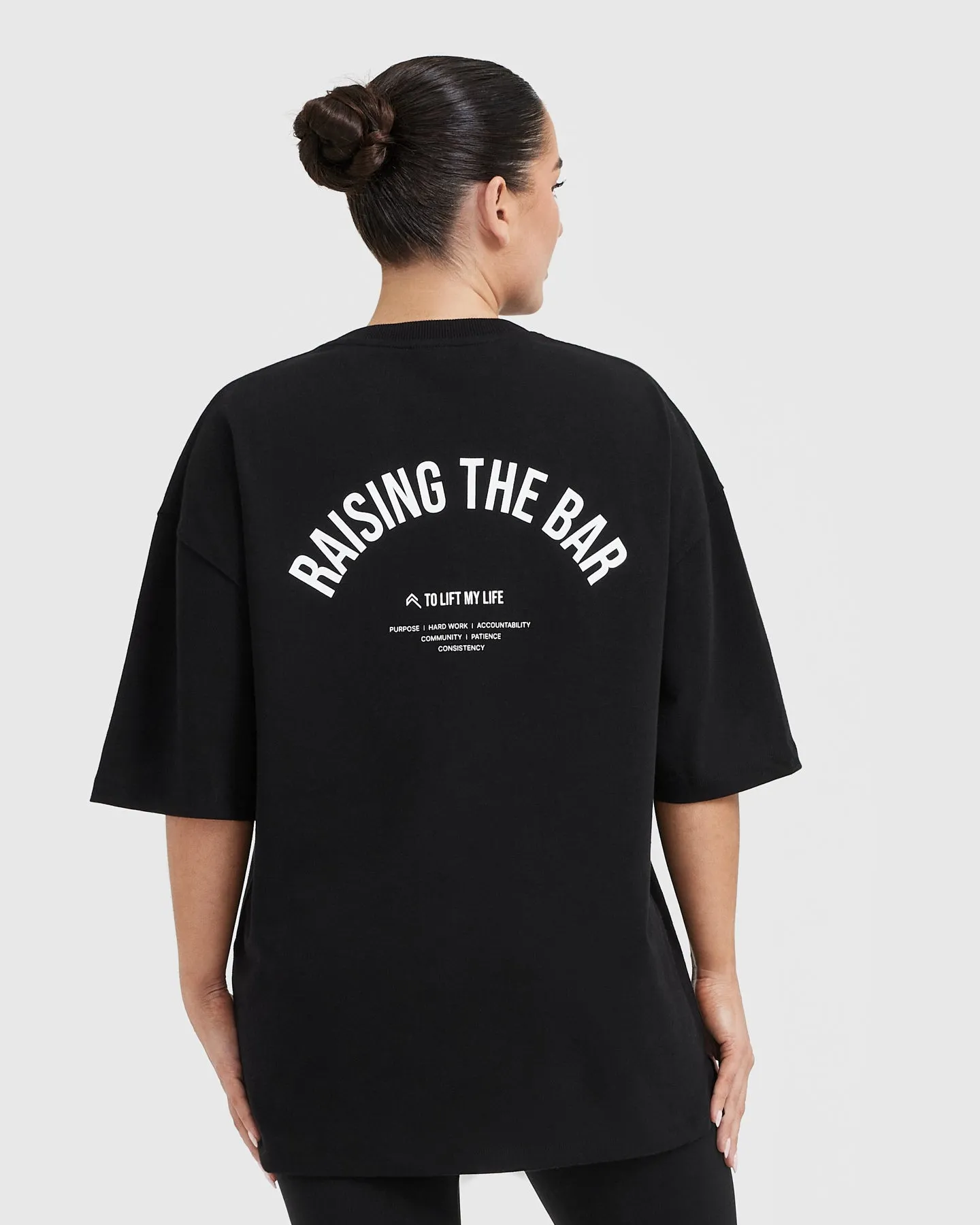 Raising The Bar Graphic Unisex T-Shirt | Black sold by Oner Active product image thumbnail 2