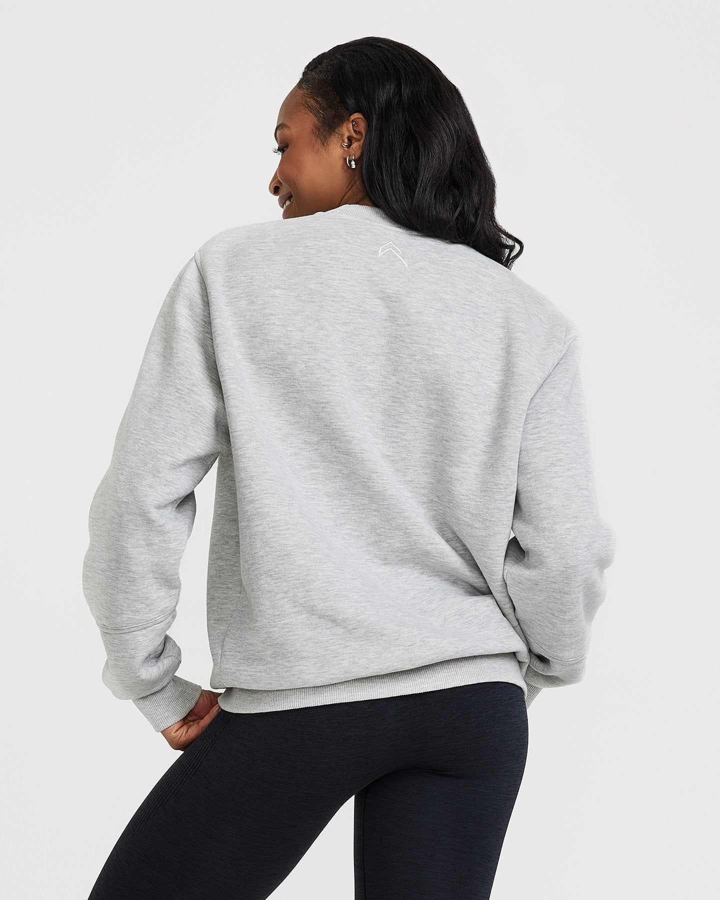 Classic Lounge Oversized Crew Neck | Silver Marl sold by Oner Active product image thumbnail 4