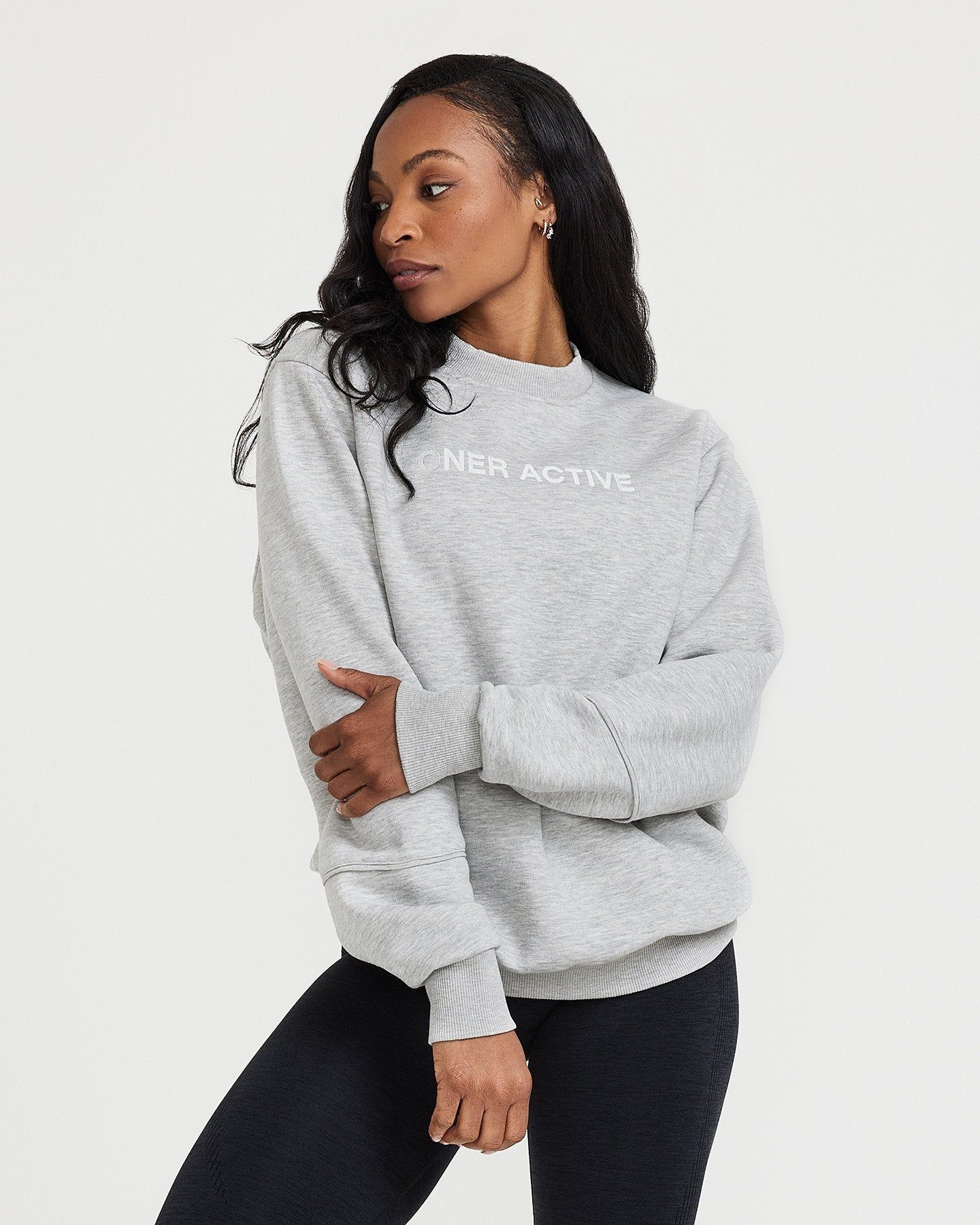 Classic Lounge Oversized Crew Neck | Silver Marl sold by Oner Active product image thumbnail 2