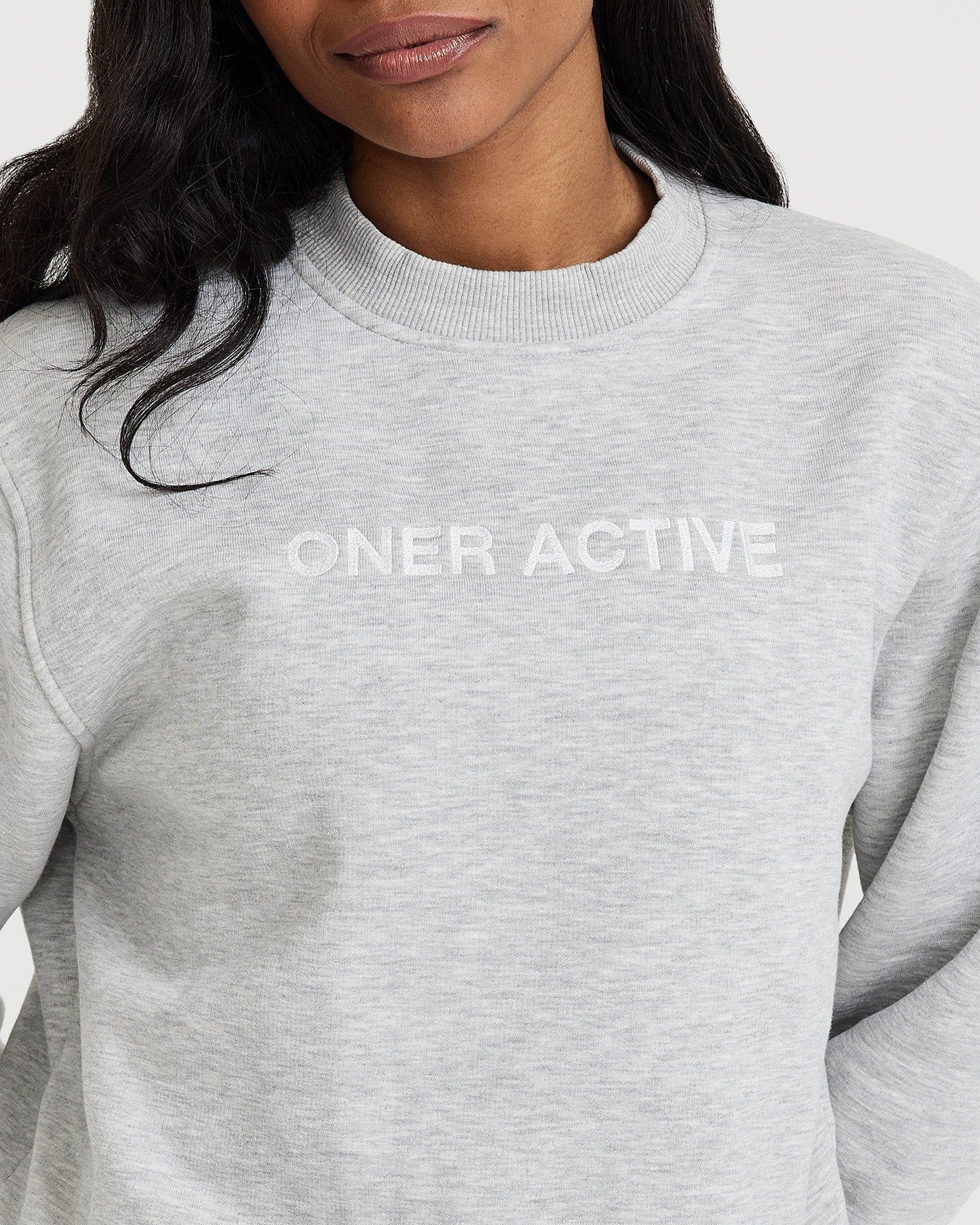 Classic Lounge Oversized Crew Neck | Silver Marl sold by Oner Active product image thumbnail 3