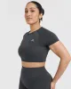 Go To Seamless Fitted Crop Top | Coal sold by Oner Active