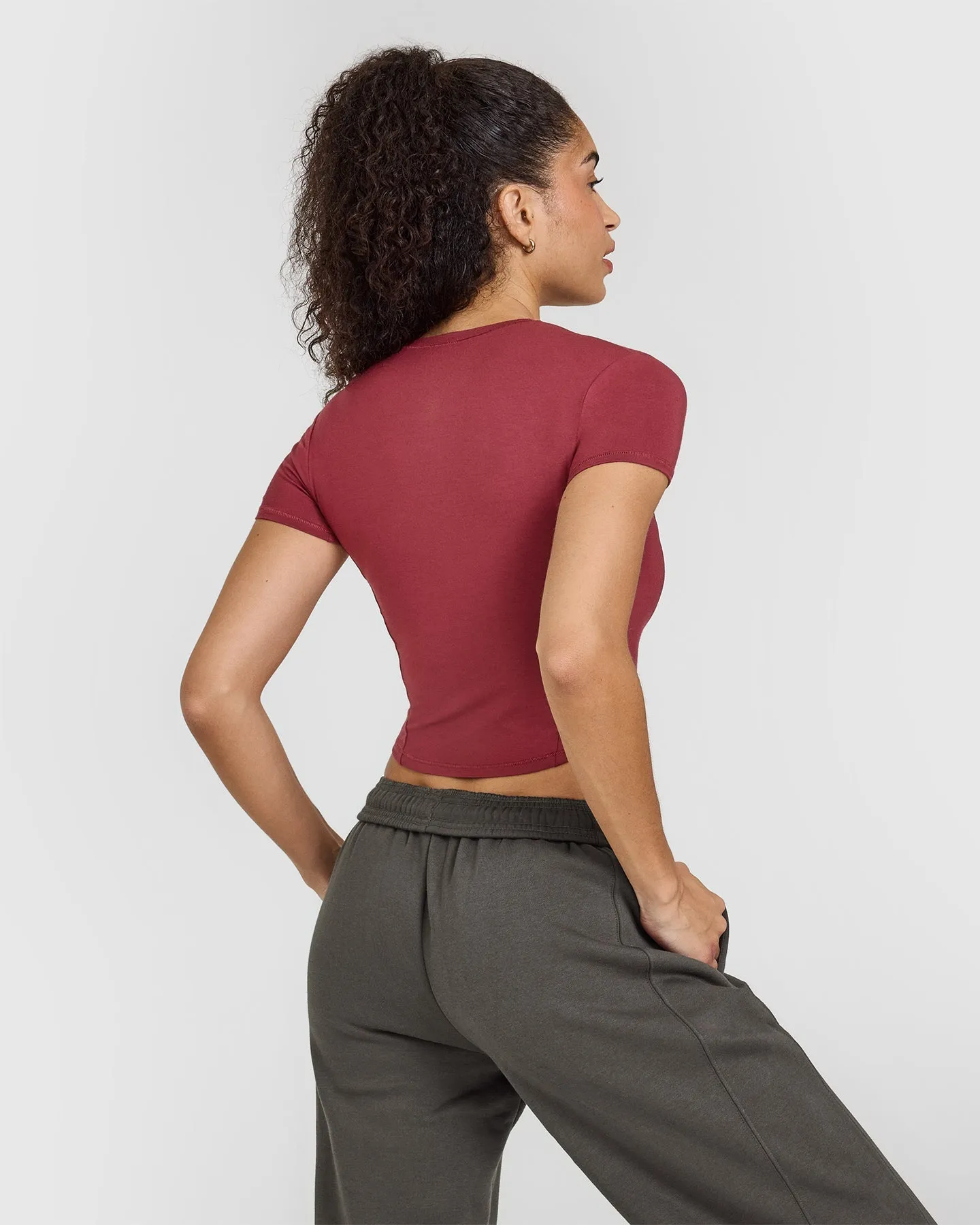 Mellow™ Soft Mid Short Sleeve T-Shirt | Burnt Cherry sold by Oner Active product image thumbnail 2