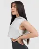 Raw Lounge Sleeveless Crop Hoodie | Light Grey Marl sold by Oner Active