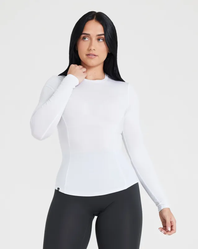 Mellow™ Soft Long Sleeve Top | White sold by Oner Active