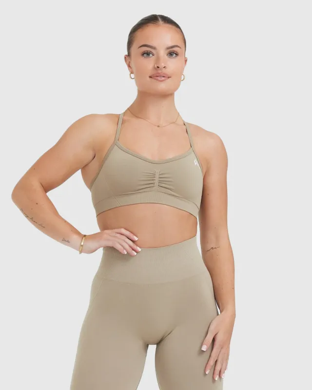 Effortless Strappy Bralette | Washed Sandstone sold by Oner Active