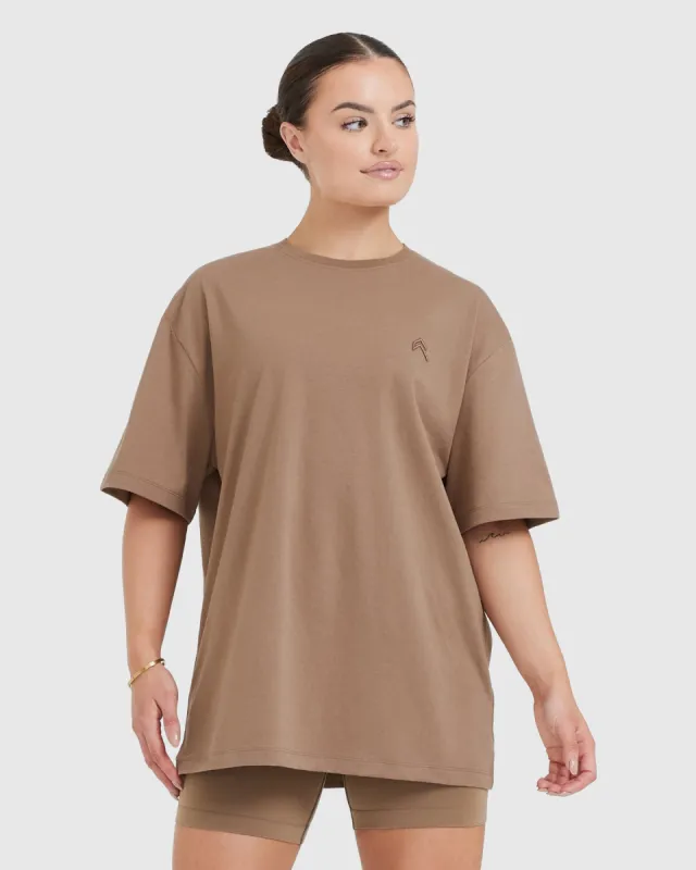 Classic Oversized Lightweight T-Shirt | Walnut sold by Oner Active