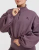 All Day Cosy Crop 1/4 Zip Sweatshirt | Vintage Purple sold by Oner Active