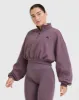 All Day Cosy Crop 1/4 Zip Sweatshirt | Vintage Purple sold by Oner Active