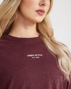 Graphic Oversized Short Sleeve Tee | Washed Rosewood sold by Oner Active