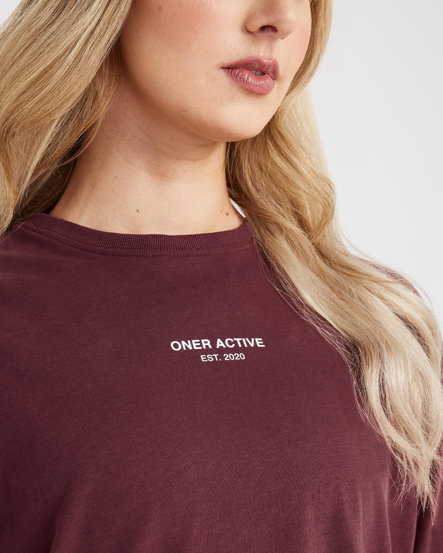 Graphic Oversized Short Sleeve Tee | Washed Rosewood sold by Oner Active product image thumbnail 3