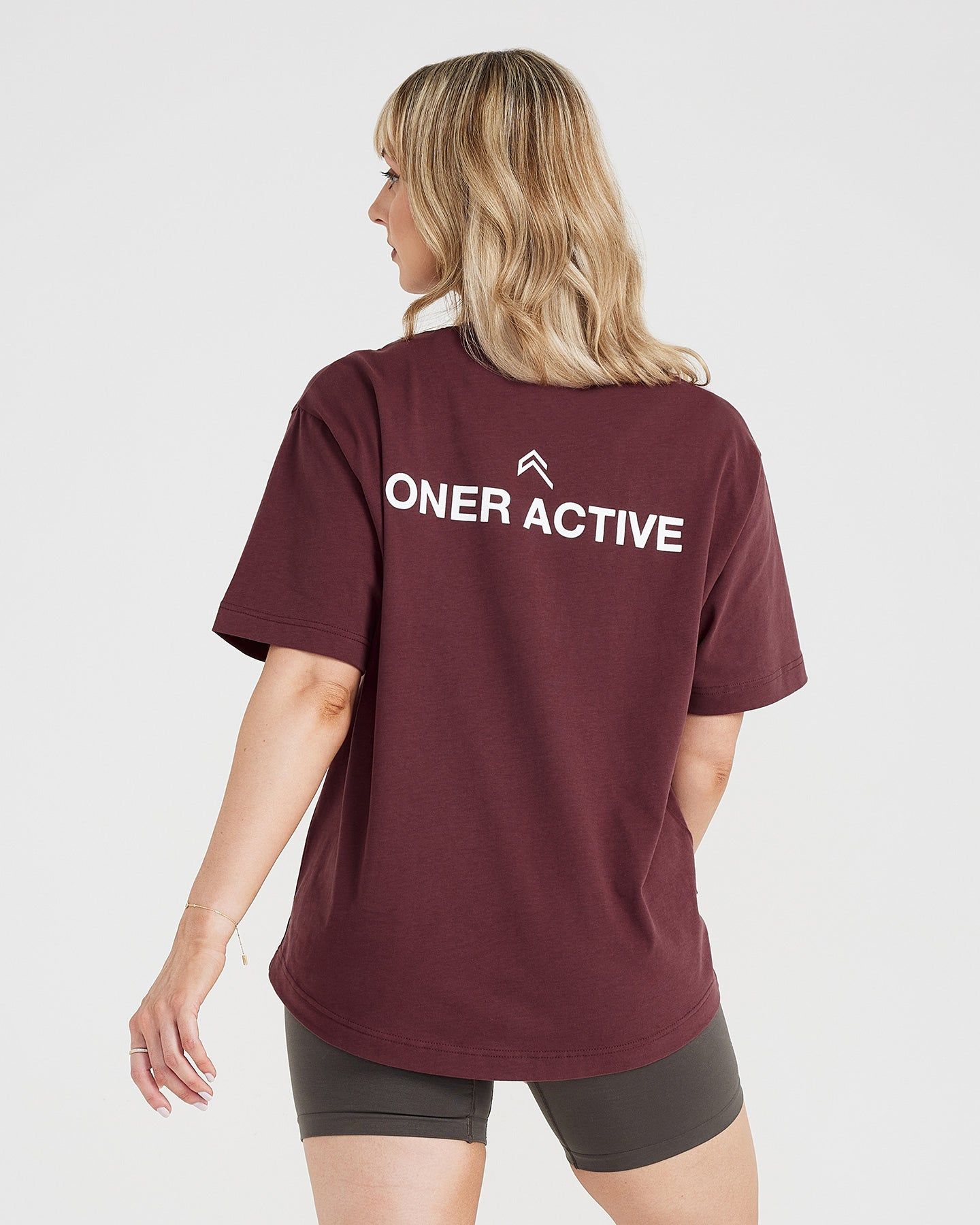 Graphic Oversized Short Sleeve Tee | Washed Rosewood sold by Oner Active product image thumbnail 4