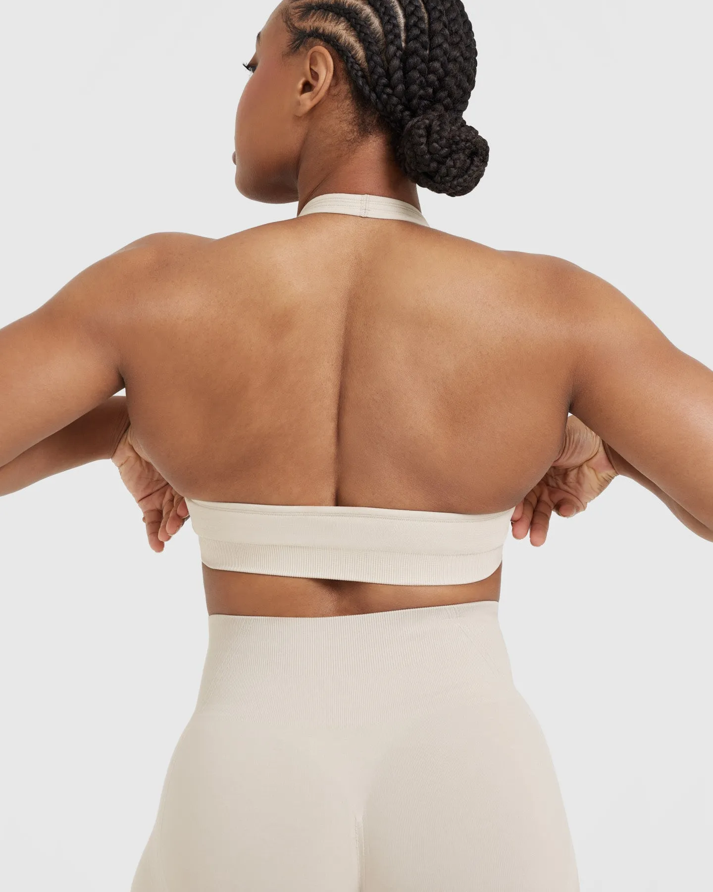 Classic Seamless 2.0 Halter Neck Bralette | Sand Marl sold by Oner Active product image thumbnail 5