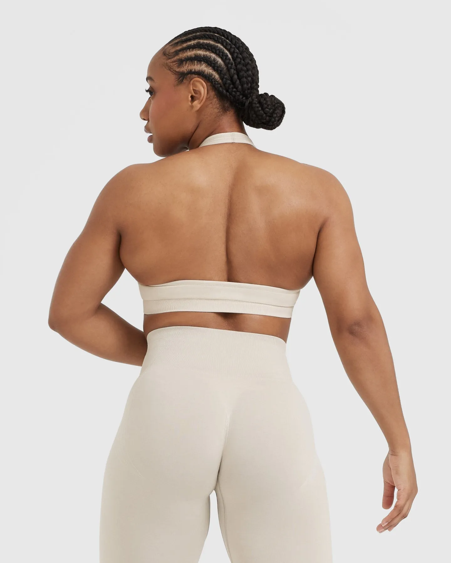 Classic Seamless 2.0 Halter Neck Bralette | Sand Marl sold by Oner Active product image thumbnail 2