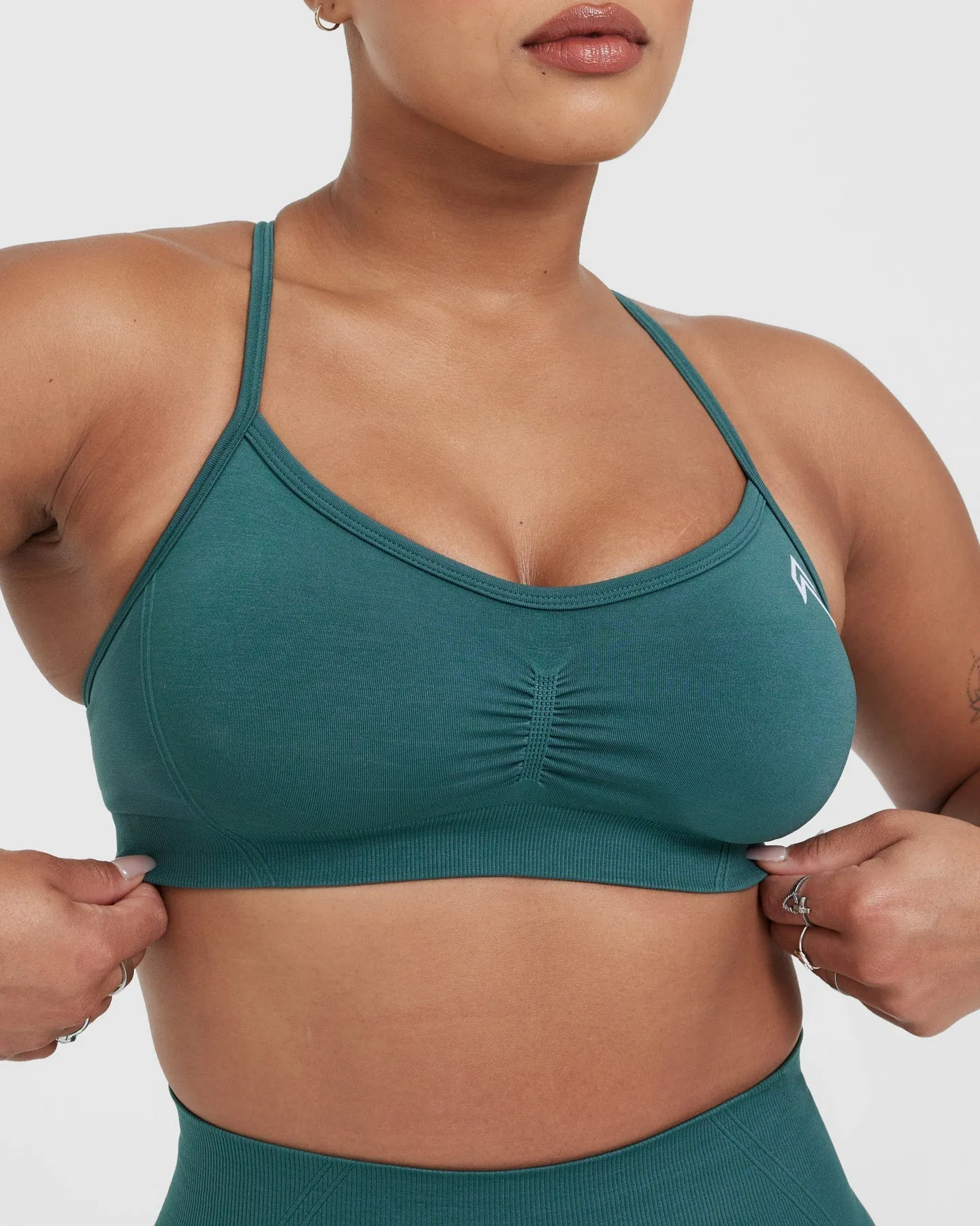 Effortless Strappy Bralette | Marine Teal sold by Oner Active product image thumbnail 4