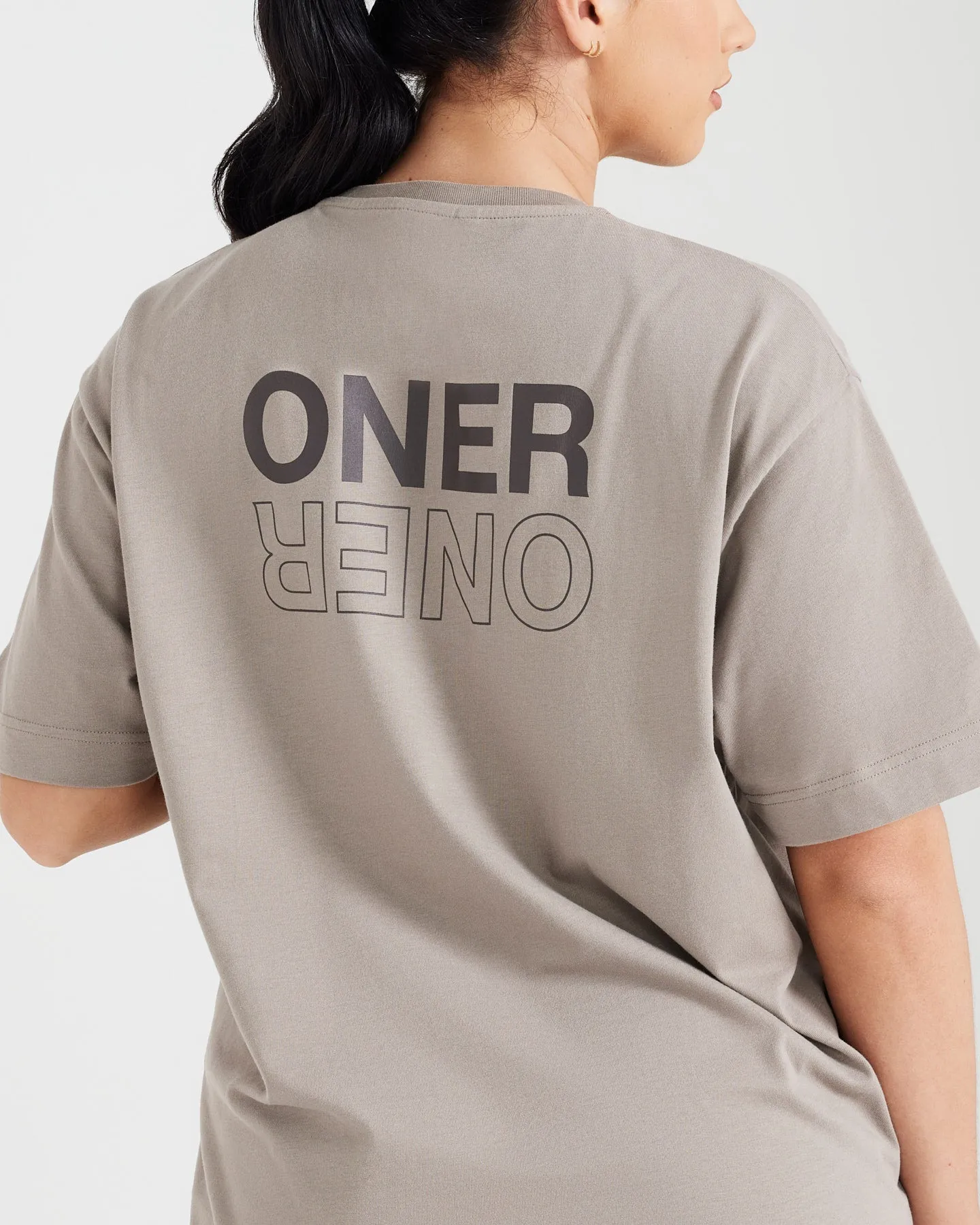 Classic Mirror Graphic Oversized T-Shirt | Washed Minky sold by Oner Active product image thumbnail 5