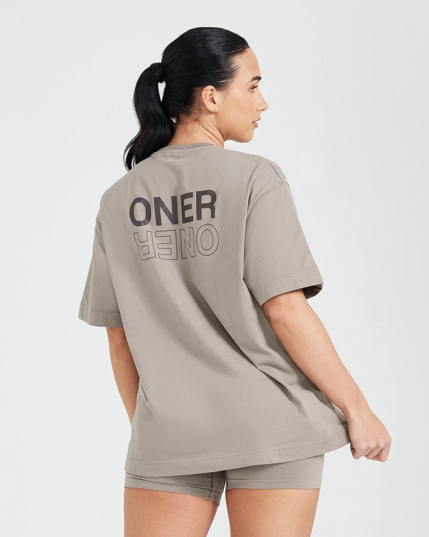 Classic Mirror Graphic Oversized T-Shirt | Washed Minky sold by Oner Active product image thumbnail 2