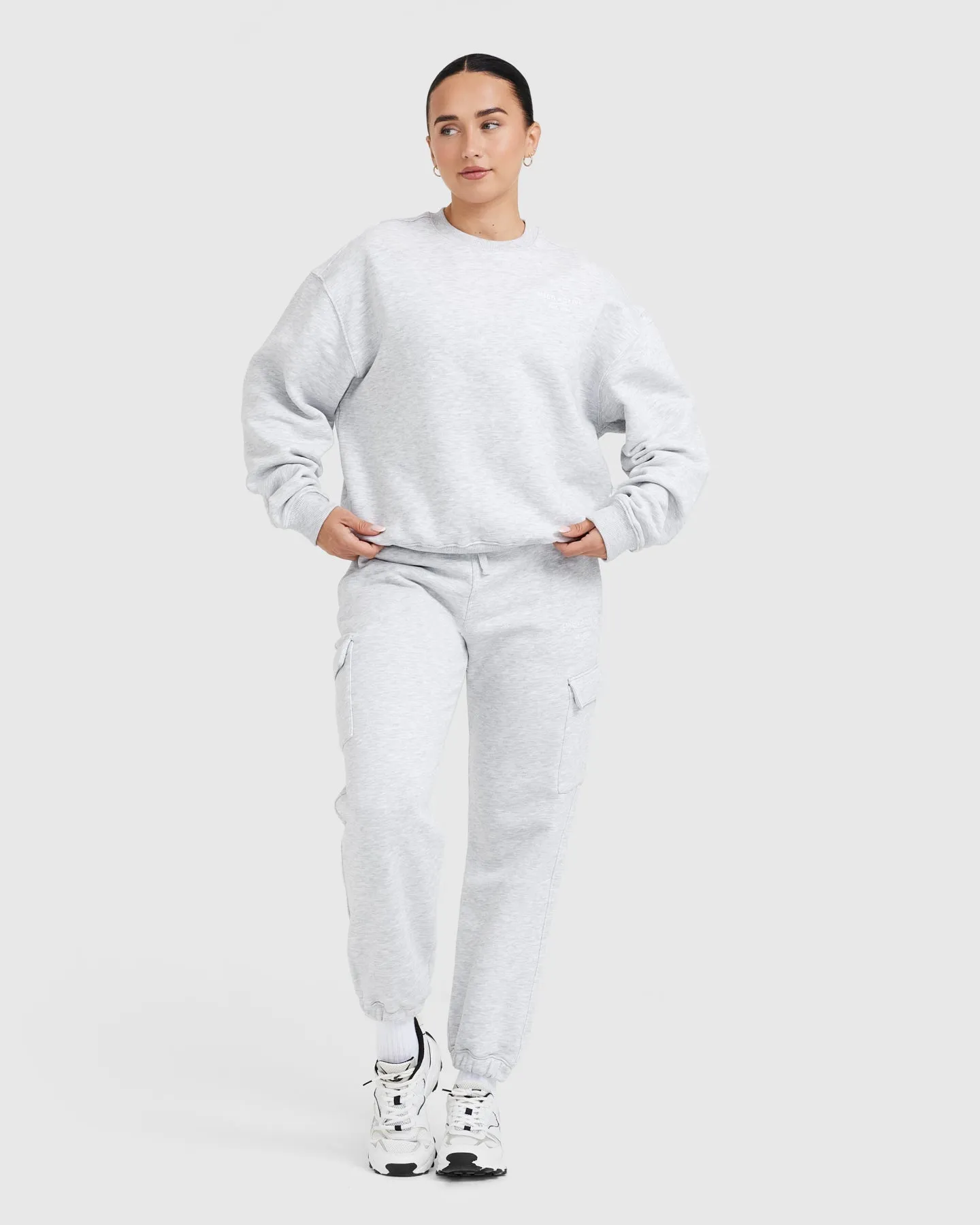 All Day Est 2020 Oversized Sweatshirt | Light Grey Marl sold by Oner Active product image thumbnail 3