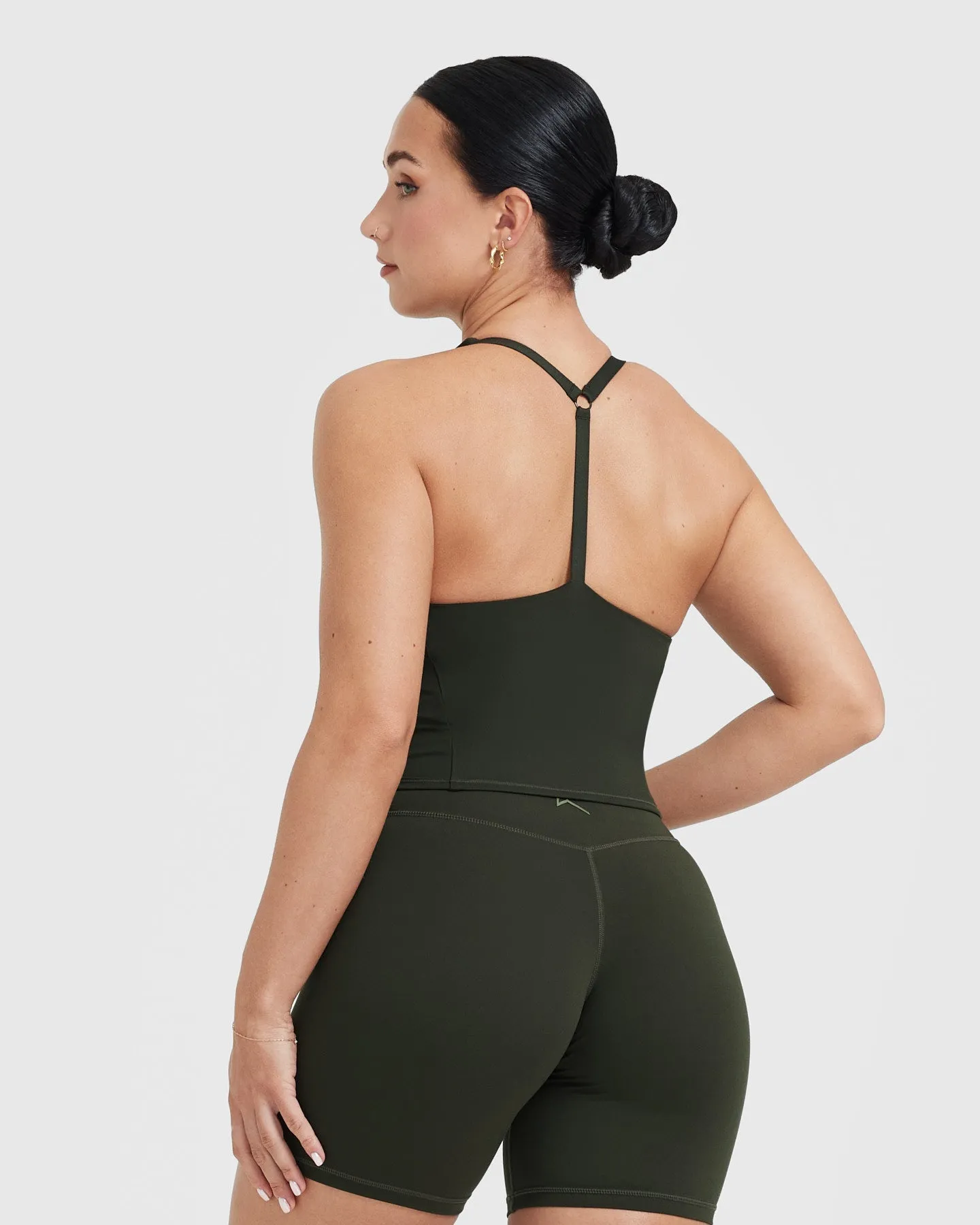 Timeless Square Neck Mid Vest | Khaki sold by Oner Active product image thumbnail 2