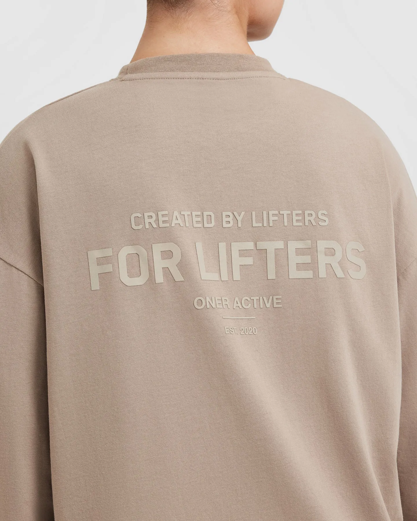 Classic Lifters Graphic Oversized Lightweight Long Sleeve Top | Sandstone sold by Oner Active product image thumbnail 5