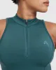 Timeless Half Zip Crop Tank | Marine Teal sold by Oner Active