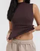 Mellow Rib Mock Neck Tank | Plum Brown sold by Oner Active
