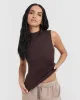 Mellow Rib Mock Neck Tank | Plum Brown sold by Oner Active