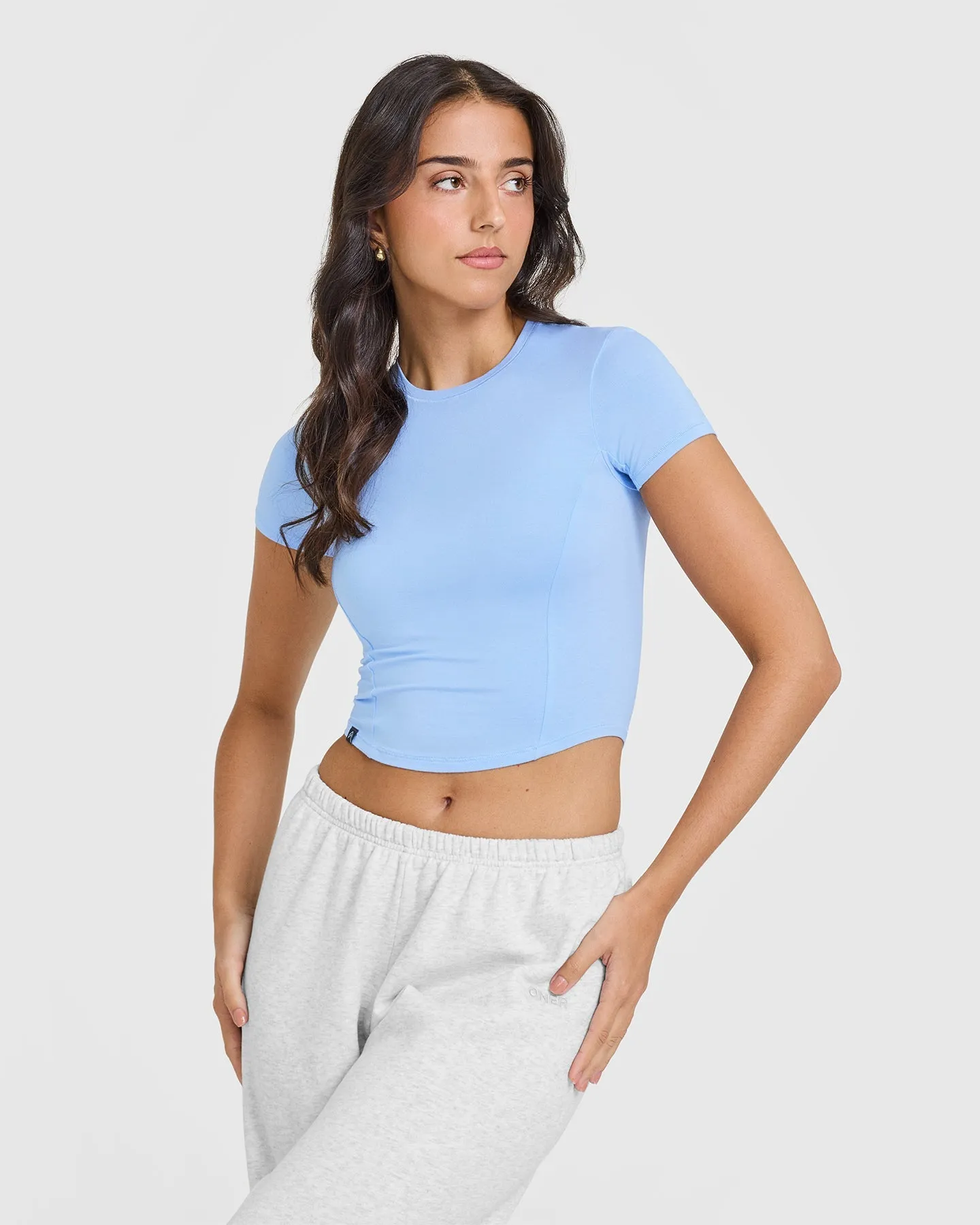 Mellow™ Soft Mid Short Sleeve T-Shirt | Powdered Blue sold by Oner Active product image thumbnail 4