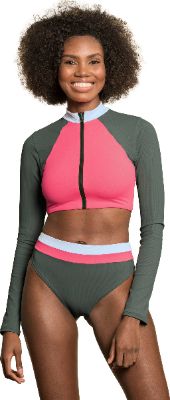 Lark Long Sleeve Bikini Top Reversible - Women's|-|Haut de bikini réversible à manches longues Lark - Femme sold by The Last Hunt
